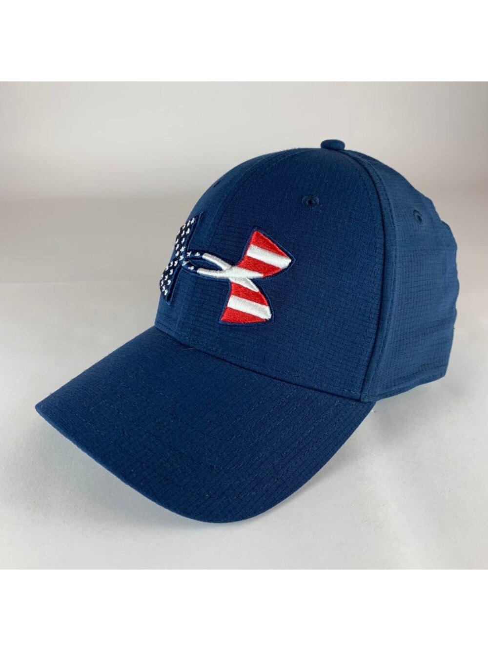 Under Armour Pro Fit Navy Blue Patriotic Stretch Fitted Hat Mens L/XL